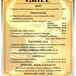 Steak House & Grill - Menu - Polskie