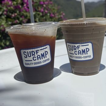 Surf Camp Coffee - iced coffee and hojicha with almond milk - Coffee & Tea Near Me - East Honolulu, Hawaii Surf Camp Coffee - iced coffee and hojicha with almond milk - Coffee & Tea Near Me - East Honolulu, Hawaii