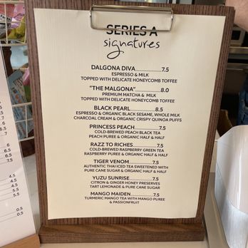 Series A Coffee - Menu - Coffee & Tea Near Me - Beverly Hills, California