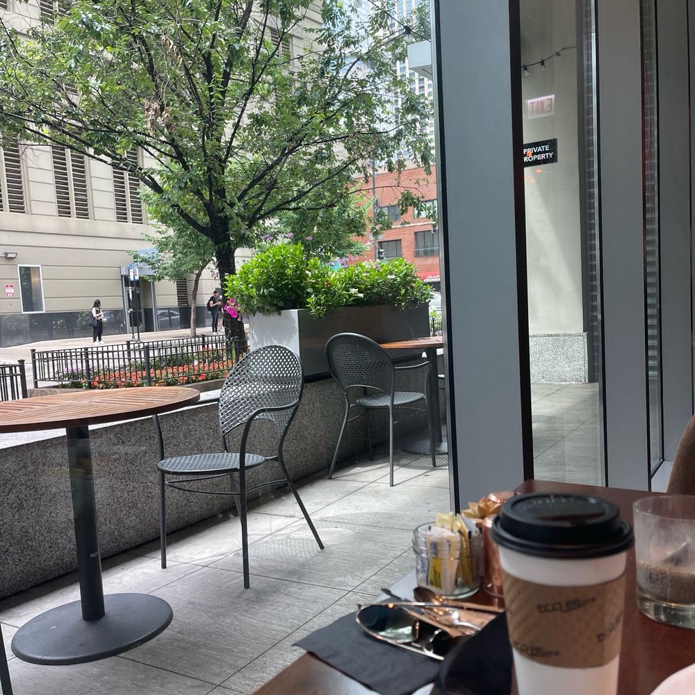View. Indoor and outdoor dining options