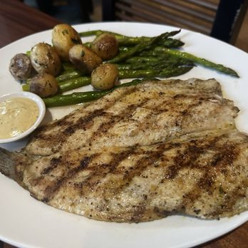Seasons 52 - Wood-Grilled Boneless Rainbow Trout - New American Near Me - Coral Gables, Florida Seasons 52 - Wood-Grilled Boneless Rainbow Trout - New American Near Me - Coral Gables, Florida
