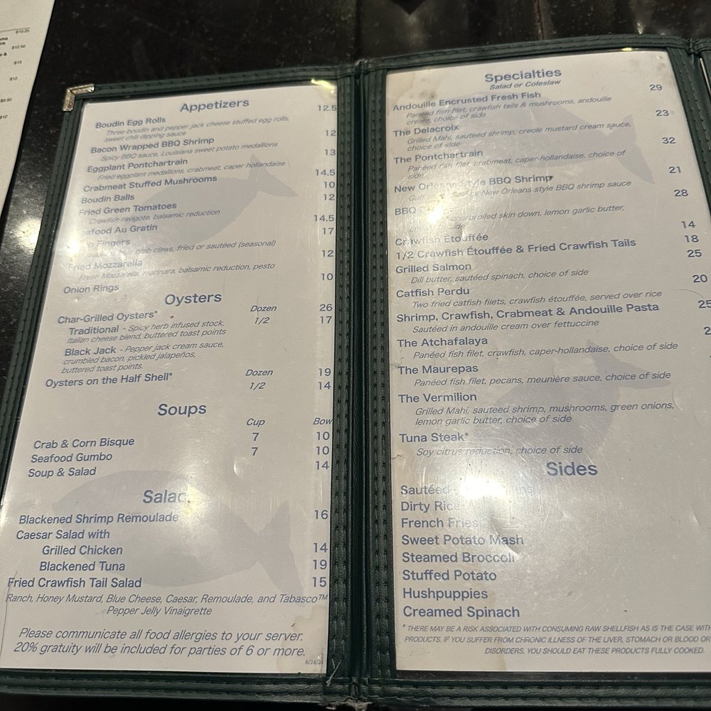 Parrain's Seafood - Menu - Southern Near Me - Baton Rouge, Louisiana