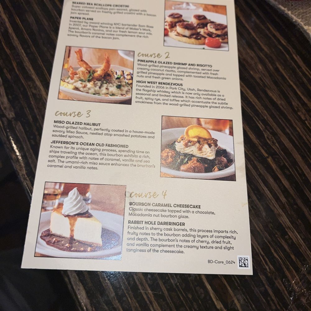 Bonefish Grill - Four course bourbon tasting - Seafood Near Me - Tampa, Florida