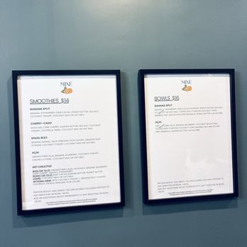 Mixé - Here are their menus, folks. Choose something for yourselves. Hehe - Juice Bars & Smoothies Near Me - New York, New York