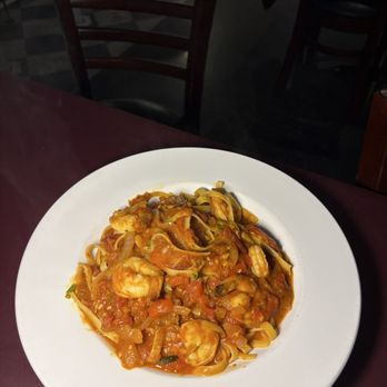 North Beach Pizza - Fettuccine Prawns - Pizza Near Me - Berkeley, California