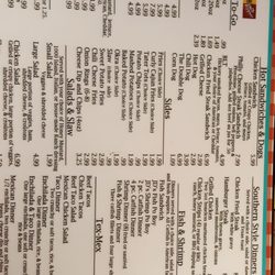 JB's Speedy Burger - As of 02/15/2018 this is the menu they have.