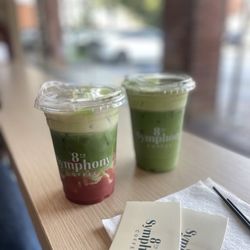 8th Symphony Coffee - strawberry matcha and double matcha !