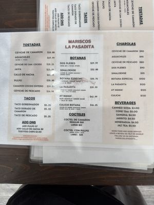 Menu photo 1 Mariscos La Pasadita Los Angeles, CA Menu photo 1 Mariscos La Pasadita Los Angeles, CA