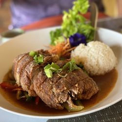 Emman's Asian Gourmet - Crispy Duck with Basil sauce