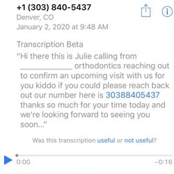 My Kid's Dentist & Orthodontics - Voicemail