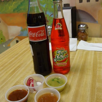 La Gaviota Mexican Restaurant - Our Soda purchase and the condiments we choose to have. El Jakalito April 5th 2014. - Latin American Near Me - Denver, Colorado La Gaviota Mexican Restaurant - Our Soda purchase and the condiments we choose to have. El Jakalito April 5th 2014. - Latin American Near Me - Denver, Colorado