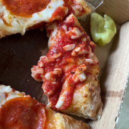 Raw Dough and unmelted cheese