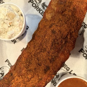 Peg Leg Porker - Full Rack w/ Baked Beans and Potato Salad - Barbeque Near Me - Nashville, Tennessee Peg Leg Porker - Full Rack w/ Baked Beans and Potato Salad - Barbeque Near Me - Nashville, Tennessee