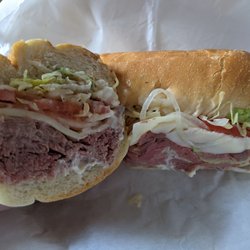 Gustosa Gourmet Deli & Catering - Roast beef sub.  Look at all that meat!