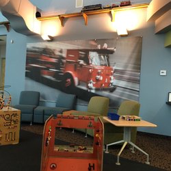Meridian Pediatrics - Choo choo train rail in ceiling