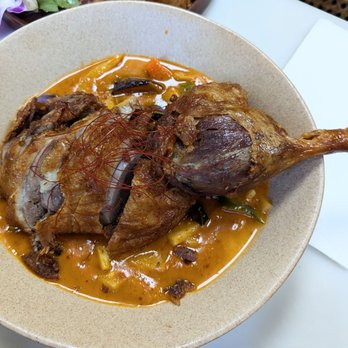 Prung - 1/2 Duck w.Red Curry $26.45 (comes w.bowl of white rice) - Thai Near Me - Woodside, New York Prung - 1/2 Duck w.Red Curry $26.45 (comes w.bowl of white rice) - Thai Near Me - Woodside, New York