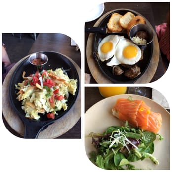 Tout Suite - Steak & eggs, salmon & salad, scrambled eggs with sausage - Cafes Near Me - Houston, Texas Tout Suite - Steak & eggs, salmon & salad, scrambled eggs with sausage - Cafes Near Me - Houston, Texas