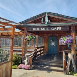 Old Mill Cafe - The inviting front will give any gardner flower basket envy.