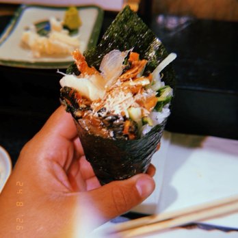 Light & Healthy Sushi Bar - Salmon skin hand roll - Sushi Bars Near Me - Newhall, California Light & Healthy Sushi Bar - Salmon skin hand roll - Sushi Bars Near Me - Newhall, California