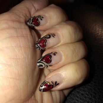 Nails by Katarina - My Valentine's nails - so lovely! - Nail Salons Near Me - Montecito, California