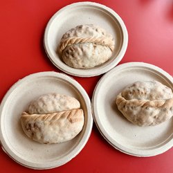 Beef, chicken, veg pasties