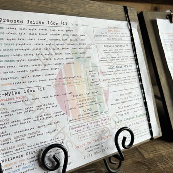 Juice On The Square - Menu 4-7-23 - Juice Bars & Smoothies Near Me - Santa Rosa, California