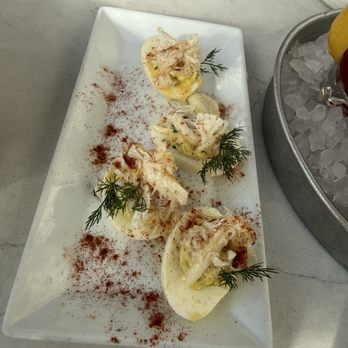 Anchor Oyster Bar - Daily special - deviled eggs w/ crab - Seafood Near Me - San Francisco, California Anchor Oyster Bar - Daily special - deviled eggs w/ crab - Seafood Near Me - San Francisco, California