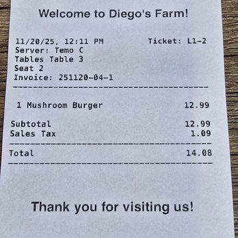 Diego's Farm - Check for Burger 11/2025 - Breakfast & Brunch Near Me - Las Vegas, Nevada Diego's Farm - Check for Burger 11/2025 - Breakfast & Brunch Near Me - Las Vegas, Nevada