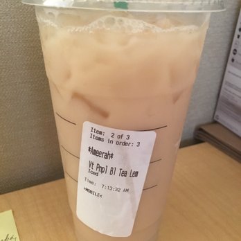 Starbucks - Does this look like a pineapple infused black tea lemonade to you? - Coffee & Tea Near Me - San Francisco, California Starbucks - Does this look like a pineapple infused black tea lemonade to you? - Coffee & Tea Near Me - San Francisco, California