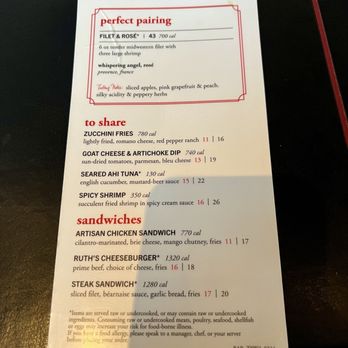 Ruth's Chris Steak House - Happy Hour menu - Steakhouses Near Me - Nashville, Tennessee