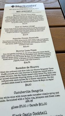Menu photo 1 Slackwater - Riverwoods Provo, UT