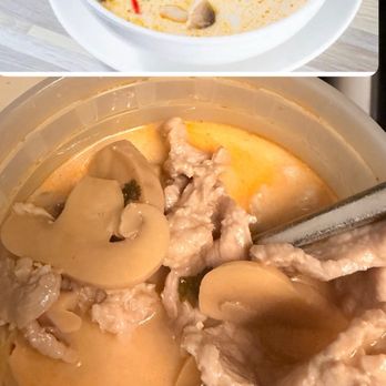 Hoy-Ka Thai Restaurant - The Tom Kha Soup they advertise and used to sell vs what you get now - Thai Near Me - Los Angeles, California Hoy-Ka Thai Restaurant - The Tom Kha Soup they advertise and used to sell vs what you get now - Thai Near Me - Los Angeles, California
