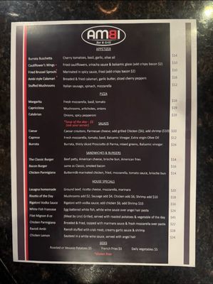 Menu photo 2 AMBI Bar and Grill Willow Springs, IL