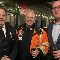 The Dining Room At The Majestic - Local EMS honored. The Majestic dining room, Chef Andrew and Jill did an amazing job. We had plenty of food, service was excellent