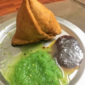 Baba Sweets - Samosa with a side of mint-cilantro sauce & dates -tamarind sauce. - Desserts Near Me - Los Angeles, California