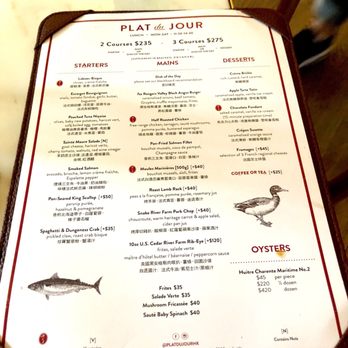 Plat du Jour - Food menu - French Near Me - Hong Kong, HK Plat du Jour - Food menu - French Near Me - Hong Kong, HK