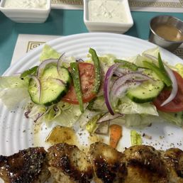 Chicken kabob & salad Chicken kabob & salad