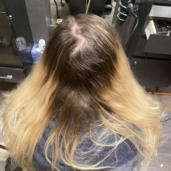 Dramatics NYC - Before- a mess lol - Hair Salons Near Me - New York, New York