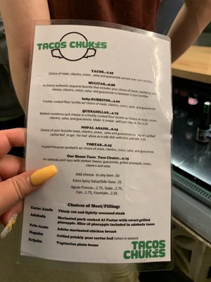 Menu photo 6 Tacos Chukis Seattle, WA