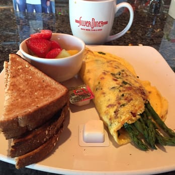 Silver Diner - Special- goat cheese, prosciutto, and asparagus omelette. - Diners Near Me - Cherry Hill, New Jersey Silver Diner - Special- goat cheese, prosciutto, and asparagus omelette. - Diners Near Me - Cherry Hill, New Jersey