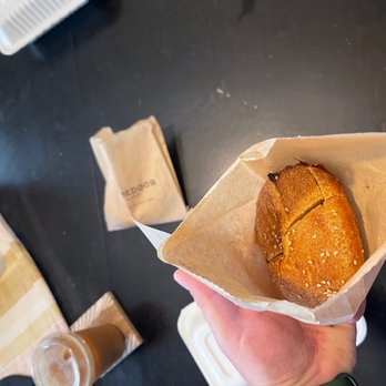 Sidedoor Bagel - Cinnamon sesame bagel with peanut butter - Bagels Near Me - Indianapolis, Indiana Sidedoor Bagel - Cinnamon sesame bagel with peanut butter - Bagels Near Me - Indianapolis, Indiana