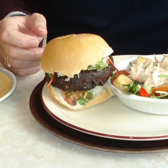 Morrisons - Cafe, Morrison, Pemberton, Llanelli (Cajun veggie burger and salad) - Grocery Near Me - Llanelli, CMN Morrisons - Cafe, Morrison, Pemberton, Llanelli (Cajun veggie burger and salad) - Grocery Near Me - Llanelli, CMN