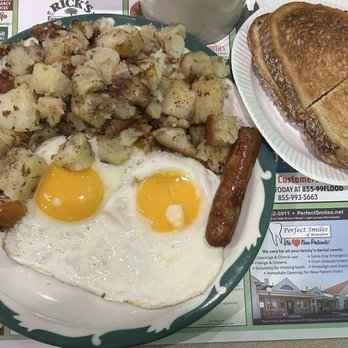 Raine’s Restaurant - Two eggs sunny side up, hash browns, sausage links and rye toast. Good breakfast around $10 - Breakfast & Brunch Near Me - Bensalem Township, Pennsylvania Raine’s Restaurant - Two eggs sunny side up, hash browns, sausage links and rye toast. Good breakfast around $10 - Breakfast & Brunch Near Me - Bensalem Township, Pennsylvania