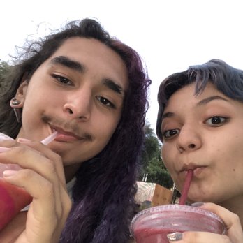 Amy's Ice Creams - Junior with his 'Amys classic' smoothie! and Me with my 'Blues' smoothie! - Ice Cream & Frozen Yogurt Near Me - Austin, Texas Amy's Ice Creams - Junior with his 'Amys classic' smoothie! and Me with my 'Blues' smoothie! - Ice Cream & Frozen Yogurt Near Me - Austin, Texas