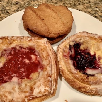 Red Bird Bakery - Raspberry Fruit Square ($4.50)- 5/5 stars, Peanut Butter Sandwich Cookie ($5)- 3/5 stars, Blackberry Danish ($4.50)- 4.5/5 stars - Bakeries Near Me - Santa Rosa, California Red Bird Bakery - Raspberry Fruit Square ($4.50)- 5/5 stars, Peanut Butter Sandwich Cookie ($5)- 3/5 stars, Blackberry Danish ($4.50)- 4.5/5 stars - Bakeries Near Me - Santa Rosa, California
