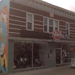Jim's Music - View of this business from Ludington Street.