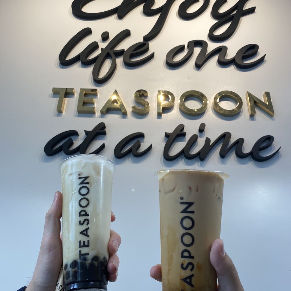 Teaspoon - Berkeley - Creamy Jasmine (left), Black Sugar Assam (right) - Bubble Tea Near Me - Berkeley, California Teaspoon - Berkeley - Creamy Jasmine (left), Black Sugar Assam (right) - Bubble Tea Near Me - Berkeley, California