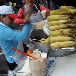Elotes del Jardín de la Unión