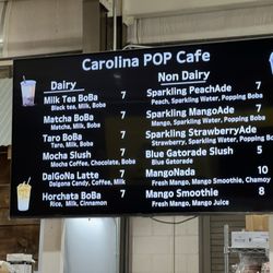 Carolina Pop Cafe - Menu