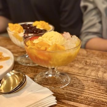 Mango Mango Dessert - A3 Strawberry Mango Juice Sago & Lychee Jelly w. Mango Ice Cream - Desserts Near Me - New York, New York Mango Mango Dessert - A3 Strawberry Mango Juice Sago & Lychee Jelly w. Mango Ice Cream - Desserts Near Me - New York, New York